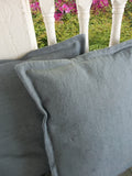 Pair Linen Pillow Covers - Custom Sizes - Custom Fabrics -  Line Pillow Covers - Linen Shams - Euro Shams -  Linen Bedding