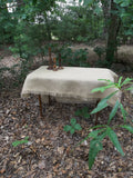 Burlap fringe tablecloth