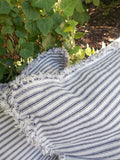 Pair Custom Stripe Ticking Pillows -  Ticking Pillows -  Custom Sixes Fabrics - Nautical Decor -  Porch Decor