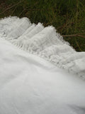 Ruffled Linen Pillow - Custom Pillow - Torn Ruffle Linen Pillow - Linen Pillow Covers - French Prairie Style - Linen Bedroom Pillows