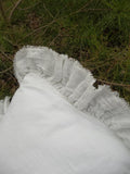 Ruffled Linen Pillow - Custom Pillow - Torn Ruffle Linen Pillow - Linen Pillow Covers - French Prairie Style - Linen Bedroom Pillows