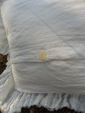 Ruffled Linen Pillow - Custom Pillow - Torn Ruffle Linen Pillow - Linen Pillow Covers - French Prairie Style - Linen Bedroom Pillows