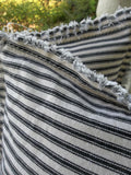 Pair Custom Stripe Ticking Pillows -  Ticking Pillows -  Custom Sixes Fabrics - Nautical Decor -  Porch Decor
