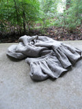 Ruffled Linen Throw - Linen Blanket - Natural Linen Afghan - Ruffled Linen Coverlet - French Country - Prairie Farmhouse - Linen Bedding