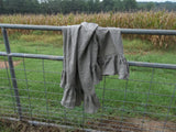 Ruffled Linen Throw - Linen Blanket - Natural Linen Afghan - Ruffled Linen Coverlet - French Country - Prairie Farmhouse - Linen Bedding