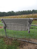 Ruffled Linen Throw - Linen Blanket - Natural Linen Afghan - Ruffled Linen Coverlet - French Country - Prairie Farmhouse - Linen Bedding